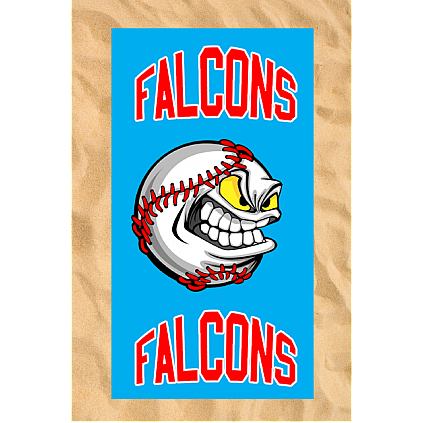 Asciugamano da spiaggia Club All-Over: Baseball arrabbiato