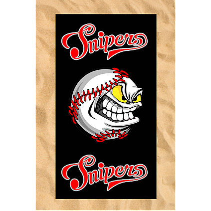 Asciugamano da spiaggia Club All-Over: Baseball arrabbiato