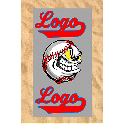 Asciugamano da spiaggia Club All-Over: Baseball arrabbiato