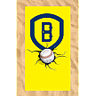 Asciugamano da spiaggia Club All-Over: Baseball incrinato