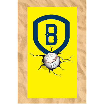 Asciugamano da spiaggia Club All-Over: Baseball incrinato