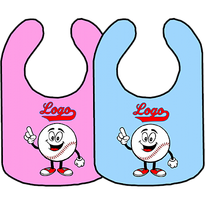 Club Baby Bib: Happy Baseball