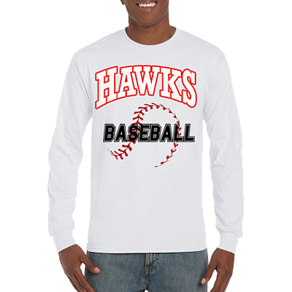 Club T-Shirt, Lange Mouw: Honkbalnaden
