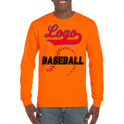 Club T-Shirt, Lange Mouw: Honkbalnaden