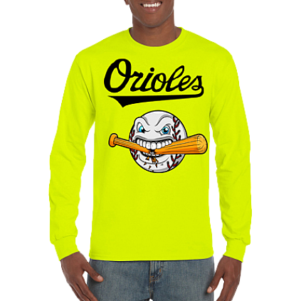 Club T-Shirt, Lange Mouw: Cracked Bat