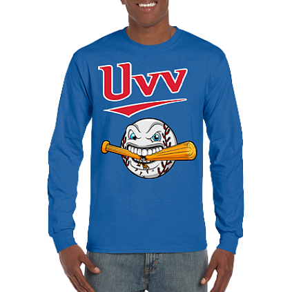 Club T-Shirt, Lange Mouw: Cracked Bat