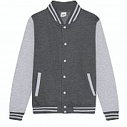 Varsity Jacket Charcoal/Heather Grey