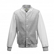 Varsity Jacket Heather Grey/White