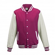 Varsity Jacket Hot Pink/White