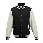 Varsity Jacket Jet Black/White