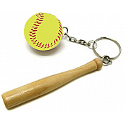 Keychain Softball + Bat