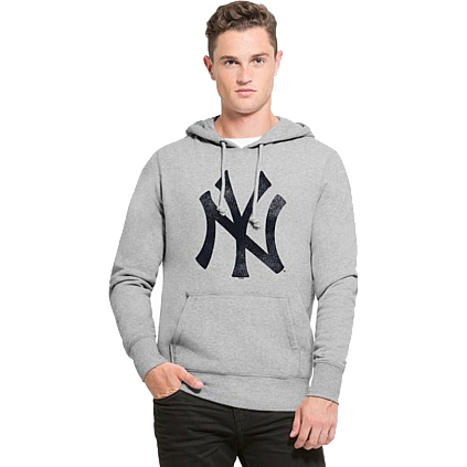 Felpa con cappuccio 47 Brand Yankees Grey Headline