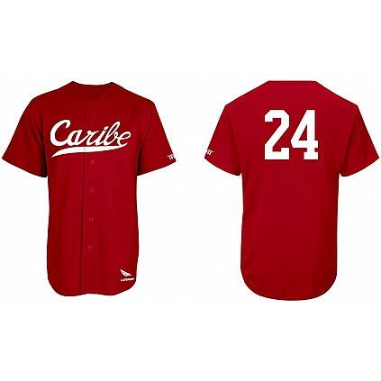 Caribe Jersey: Red Flatback Mesh