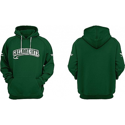 Felpa con cappuccio Green Hearts: Verde scuro