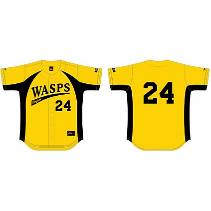 Maglia Romford Wasps, maglia con retro piatto: Giallo
