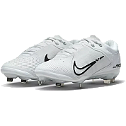 Nike Hyperdiamond 4 Elite Metaal, Dames: Wit/Zwart