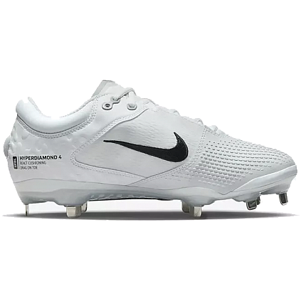 Nike Hyperdiamond 4 Elite Metal, Women: White/Black