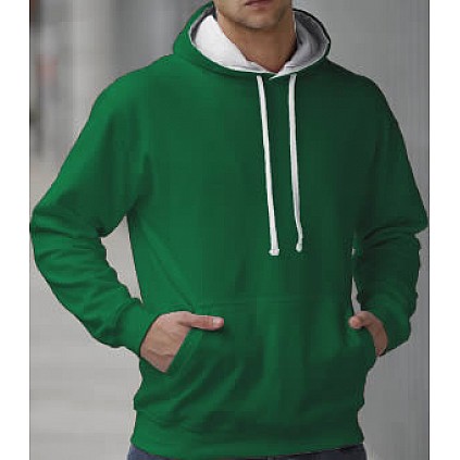 Capuchon Sweater 2 Kleuren: Groen/Wit