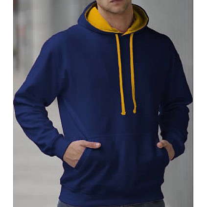 Capuchon Sweater 2 Kleuren: Royal/Geel