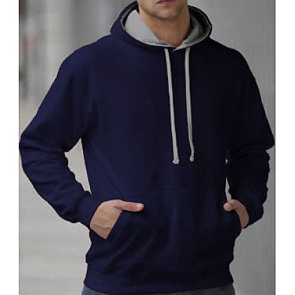 Hooded Sweater 2 Color: Navy/Grey