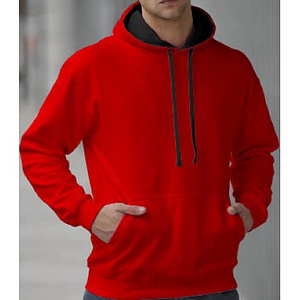 Hooded Sweater 2 Color: Red/Black