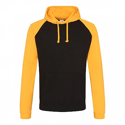 Contrast Hoodie: Black/Gold