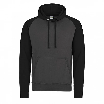 Contrast Hoodie: Charcoal/Black