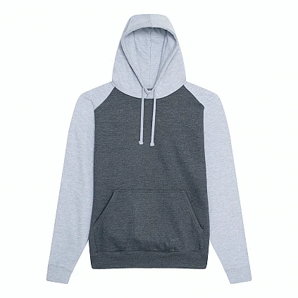 Contrast Hoodie: Charcoal/Heather Grey