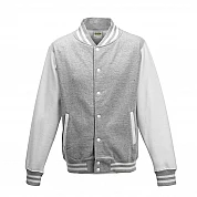 Giacca Varsity grigio/bianco