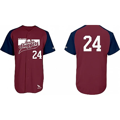 Maglia Double Sluggers, maniche Navy: Maglia Flatback