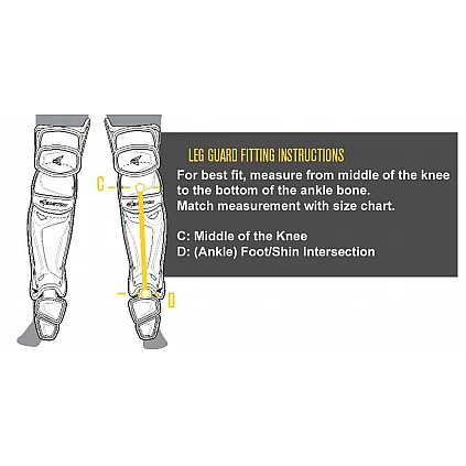 Easton Black Magic Legguards, Youth 12,5