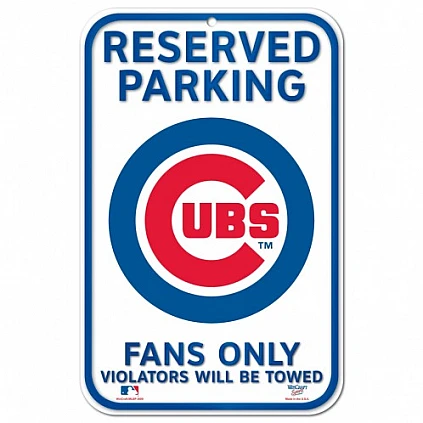 Reserved Parking Sign Cubs