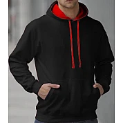 Maglione con cappuccio 2 Colore: nero/rosso