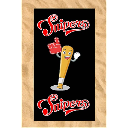 Asciugamano da spiaggia Club All-Over: Pipistrello felice