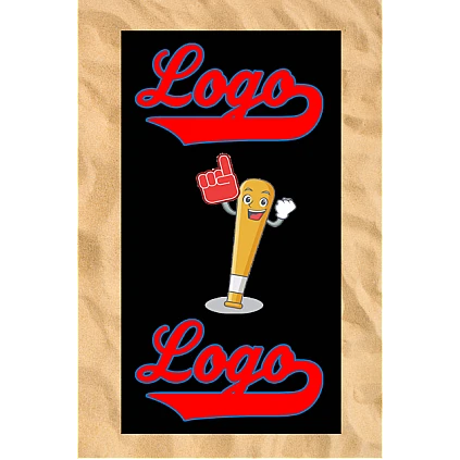 Asciugamano da spiaggia Club All-Over: Pipistrello felice