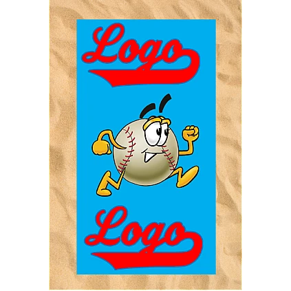 Asciugamano da spiaggia Club All-Over: Mr. Baseball Run