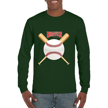 Maglietta Club, manica lunga: pipistrelli incrociati