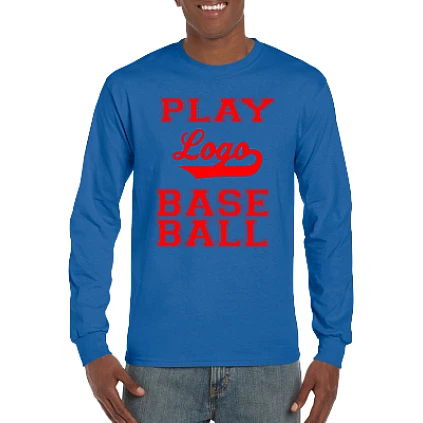 Club T-Shirt, Long Sleeve: Play Baseball