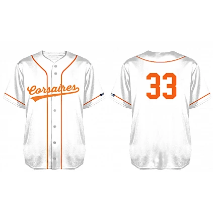 Corsaires de Andernos Jersey, White: Flatback Mesh