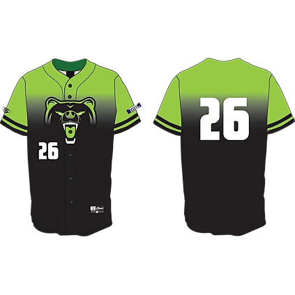 Grizzlies Jersey, Full-Button: Flatback Mesh