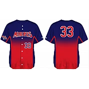 Maglia Hamburg Marines,Doubleheader maglia con retro piatto: Navy
