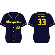 Madrid Brewers Jersey: Navy, Flatback Mesh: Women