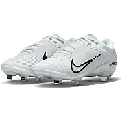 Nike Hyperdiamond 4 Elite Metaal, Dames: Wit/Zwart