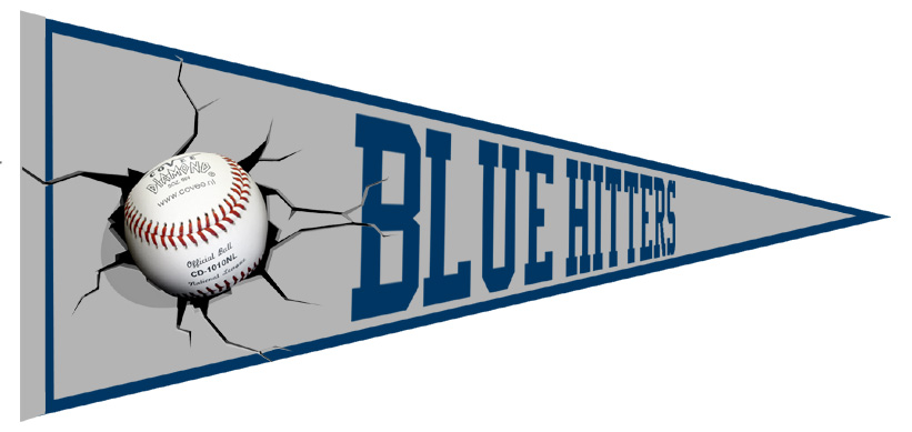 Blue Hitters Pennant