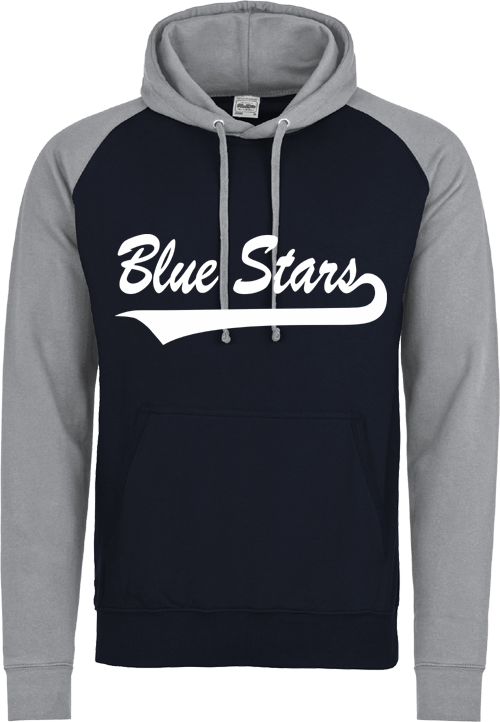 Blue Stars Contrast Hoodie