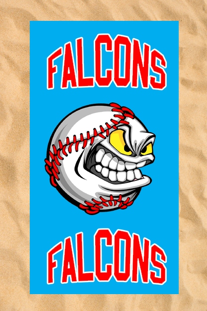 Asciugamano da spiaggia Club All-Over: Baseball arrabbiato