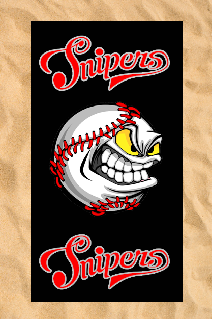 Asciugamano da spiaggia Club All-Over: Baseball arrabbiato