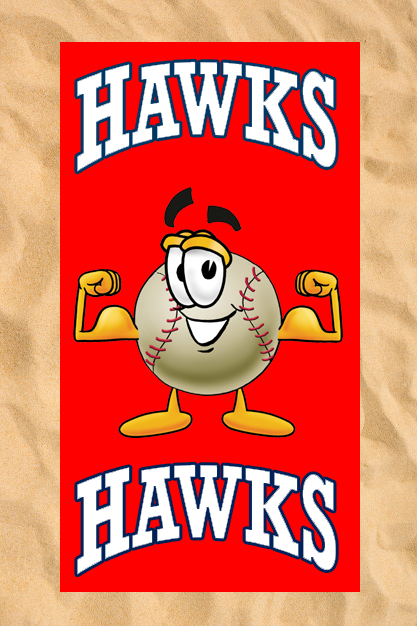 Asciugamano da spiaggia Club All-Over: Mr. Baseball Muscolo