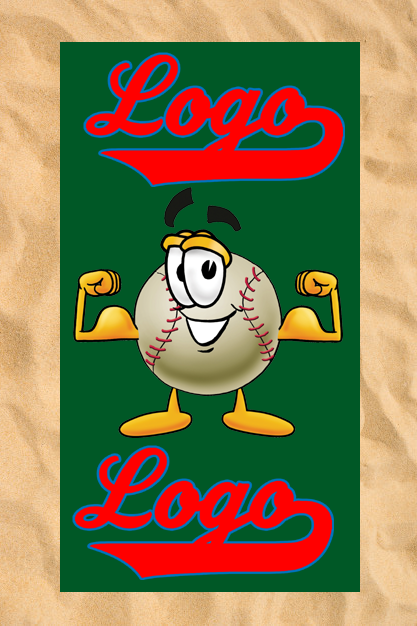 Asciugamano da spiaggia Club All-Over: Mr. Baseball Muscolo
