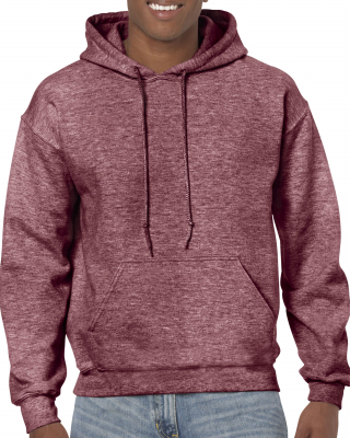 Felpa con cappuccio: Heather Dark Maroon